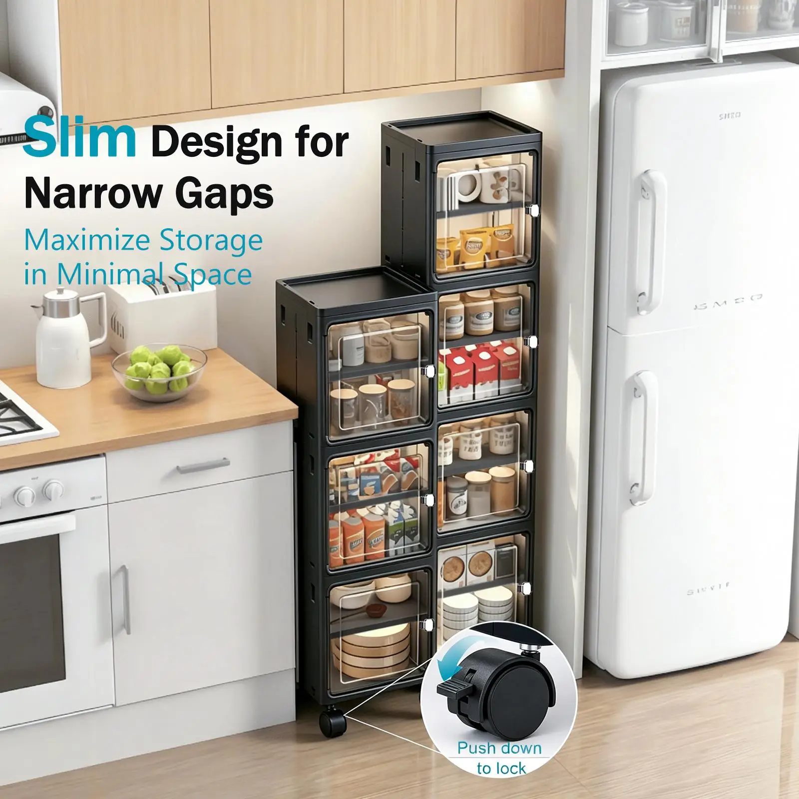 Mobiletto Salvaspazio a 5 Ripi - Kitchen Appliances Cabinet recensione e prezzo